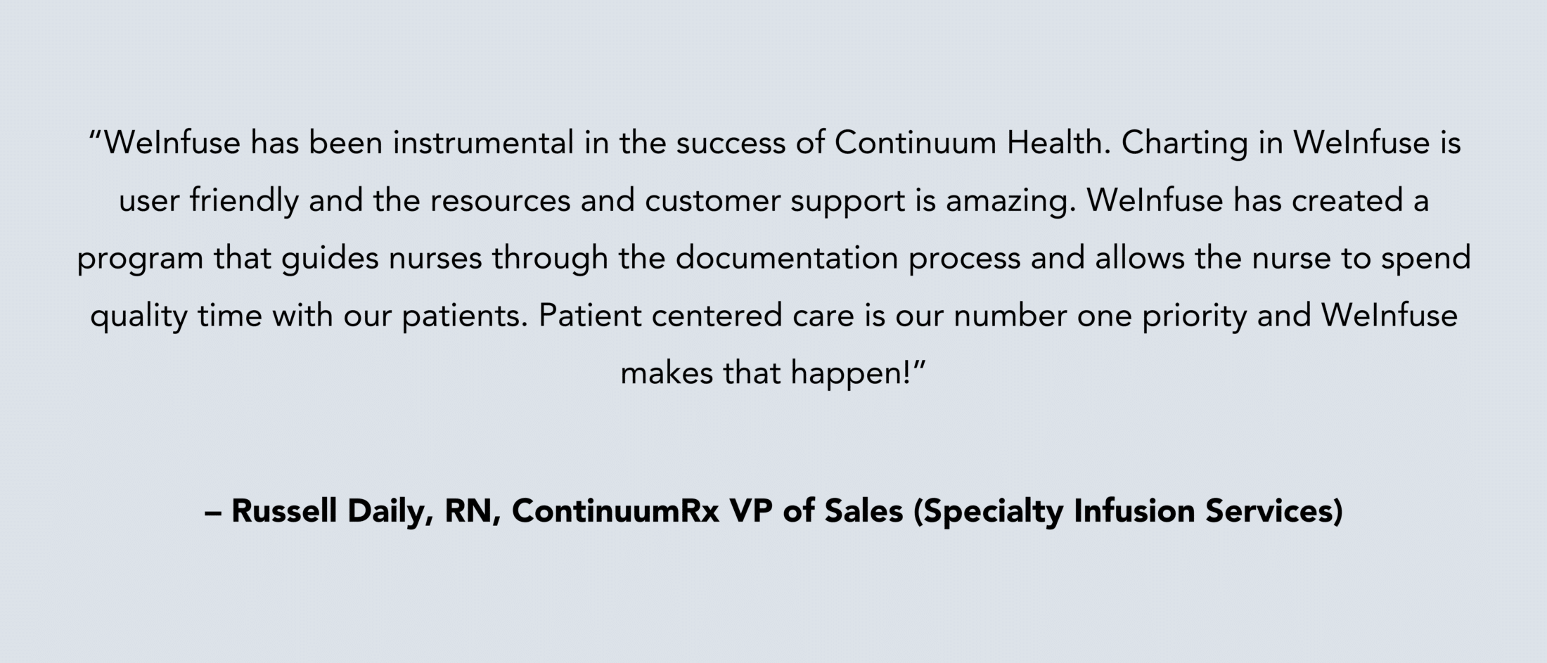 ContinuumRx, WeInfuse client