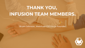 Thank you letter from Bryan Johnson to infusion team members